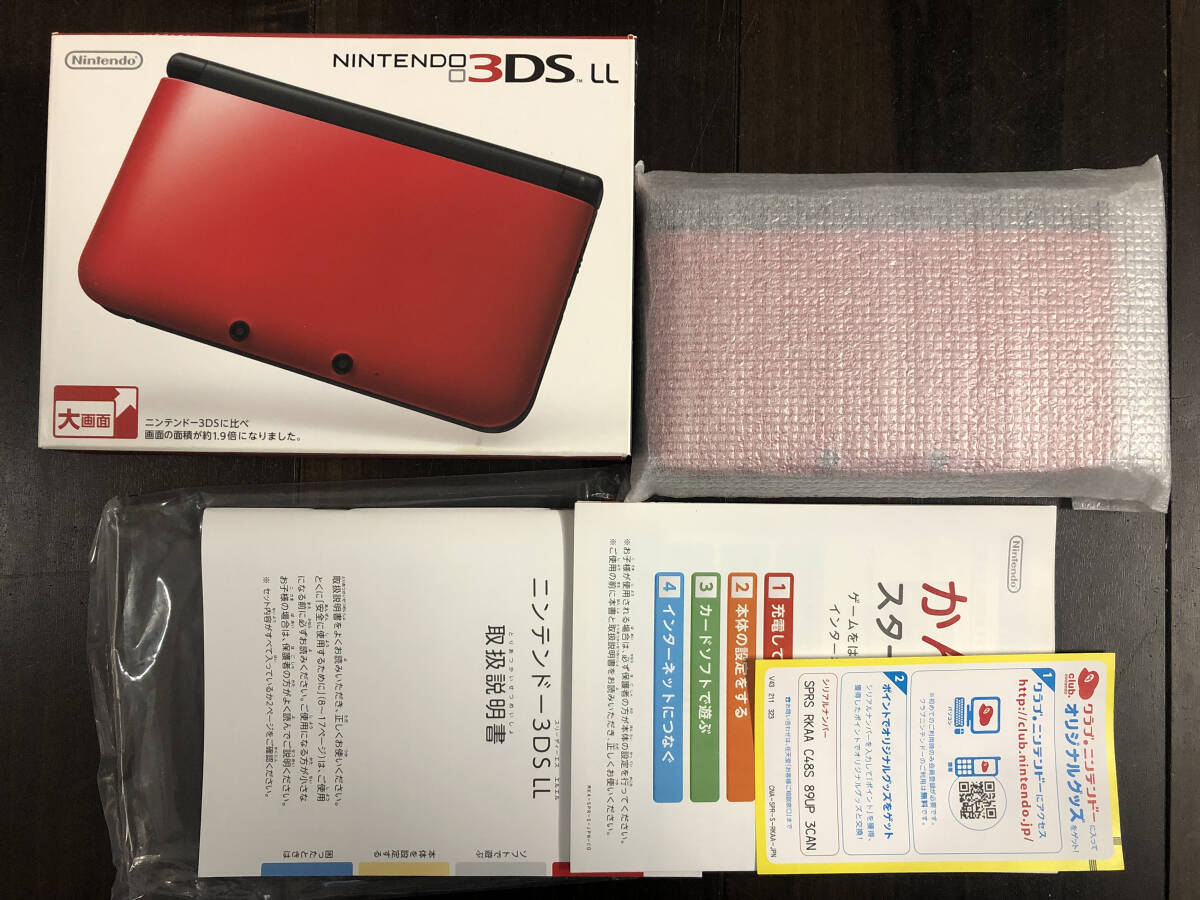 1円〜本体未使用 任天堂 ニンテンドー3DS LL レッドXブラック 【メーカー生産終了】