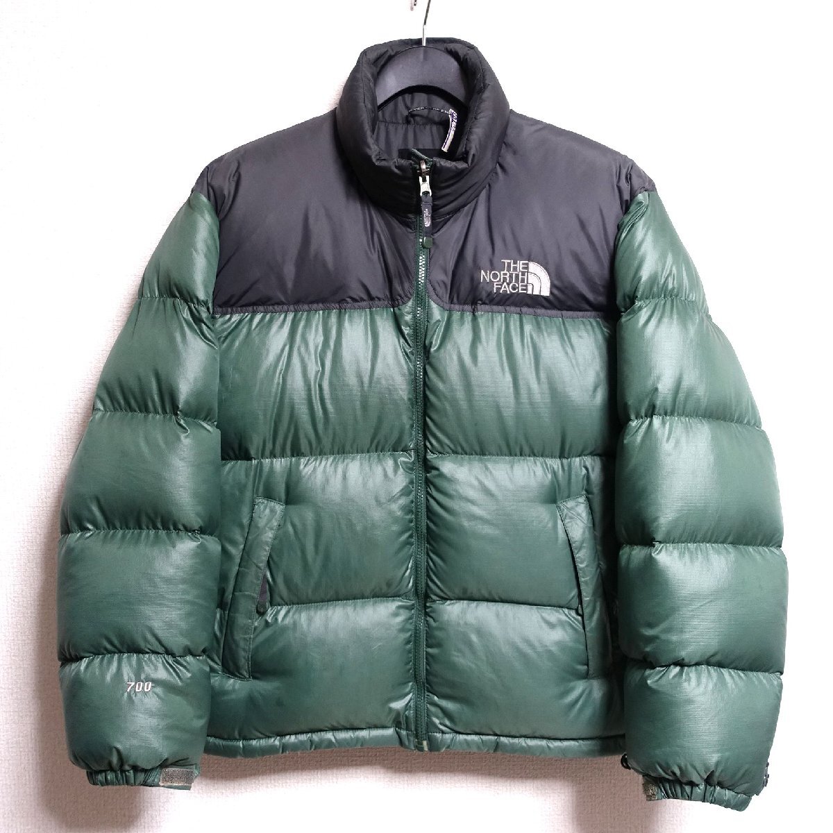 THE NORTH FACE ノースフェイス ヌプシ ダウンジャケット 700FP メンズ Mサイズ 正規品 グリーン Z2906_1
