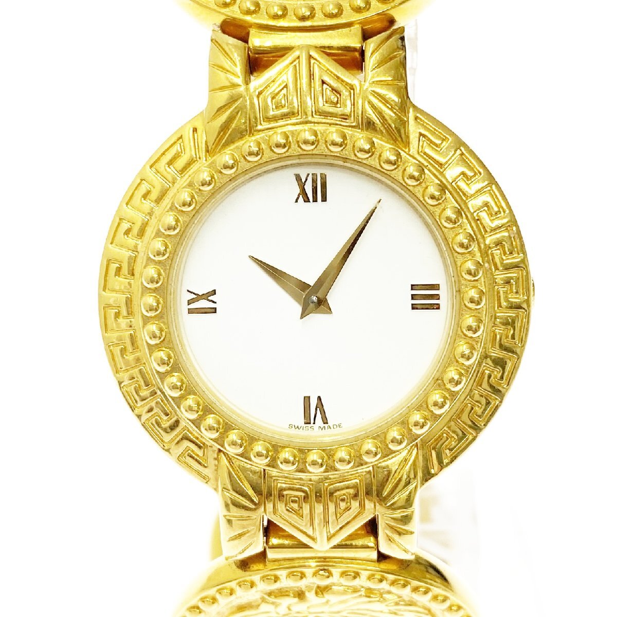 1円スタート】GIANNI VERSACE ヴェルサーチ メデューサ コインウォッチ 