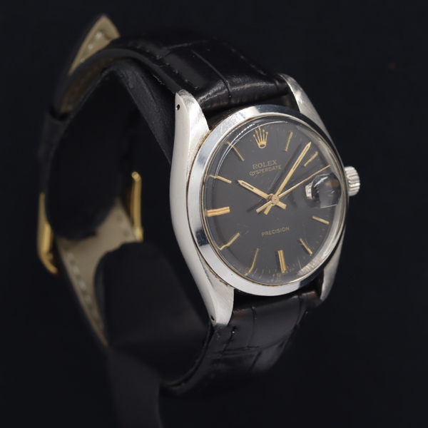 1円 ロレックス オイスタープレシジョン 6694 3844020 手巻き 黒文字盤 メンズ腕時計 OGH 0493020 1DIT_2