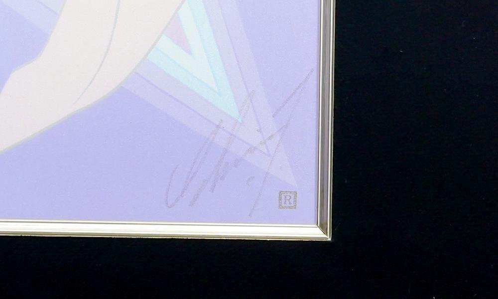 真作】【WISH】鶴田一郎「GENJI 紫の上」シルクスクリーン 6号 直筆