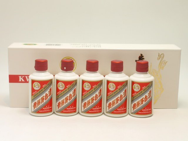 貴州茅台酒 マオタイ酒 天女 ミニボトル 50ml/53% 5本セット 箱付
