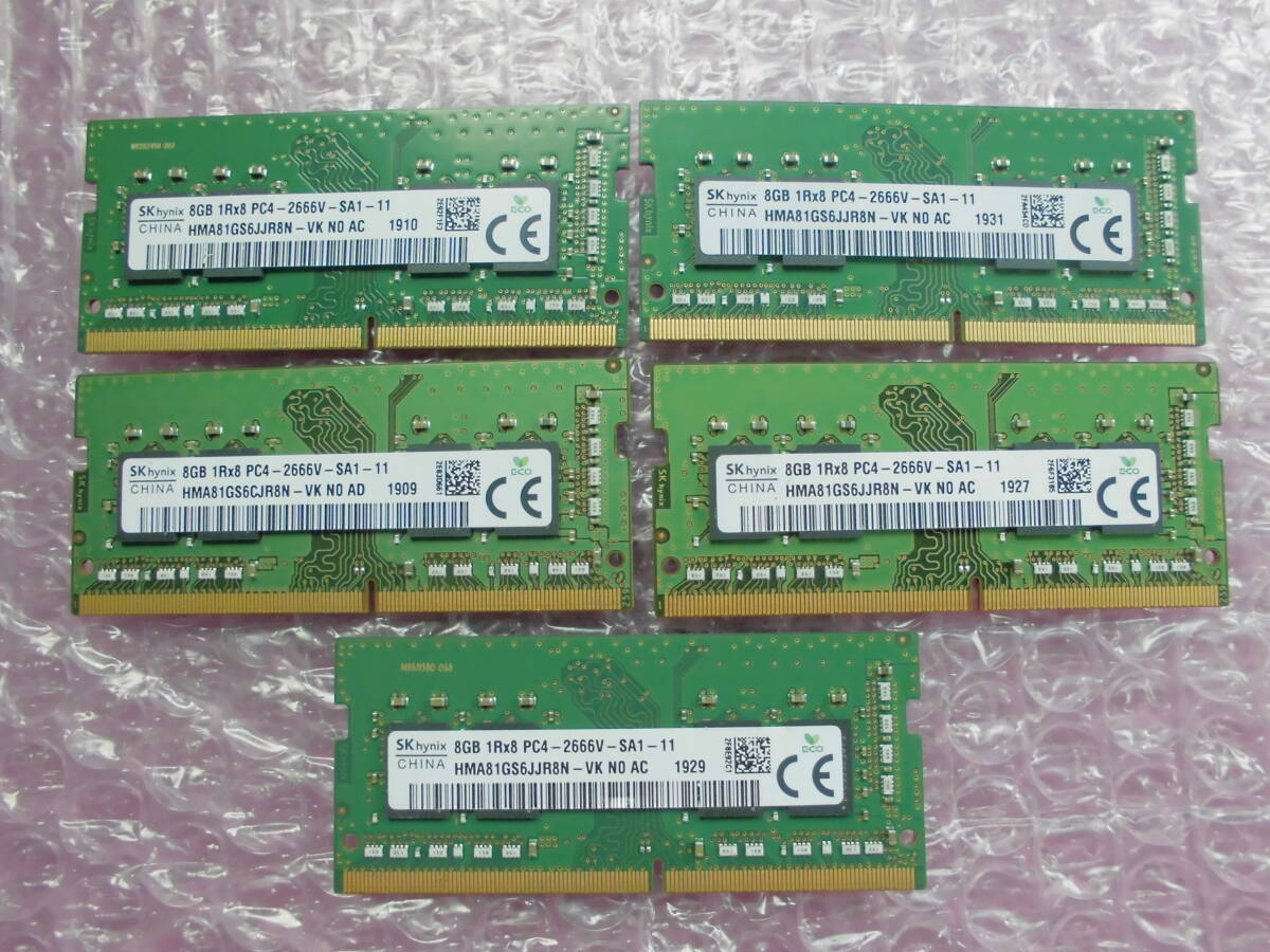 SK 8GB Memory Hynix hynix DDR4 PC4-2666V 1Rx8 RAM ノートPC用メモリ 
