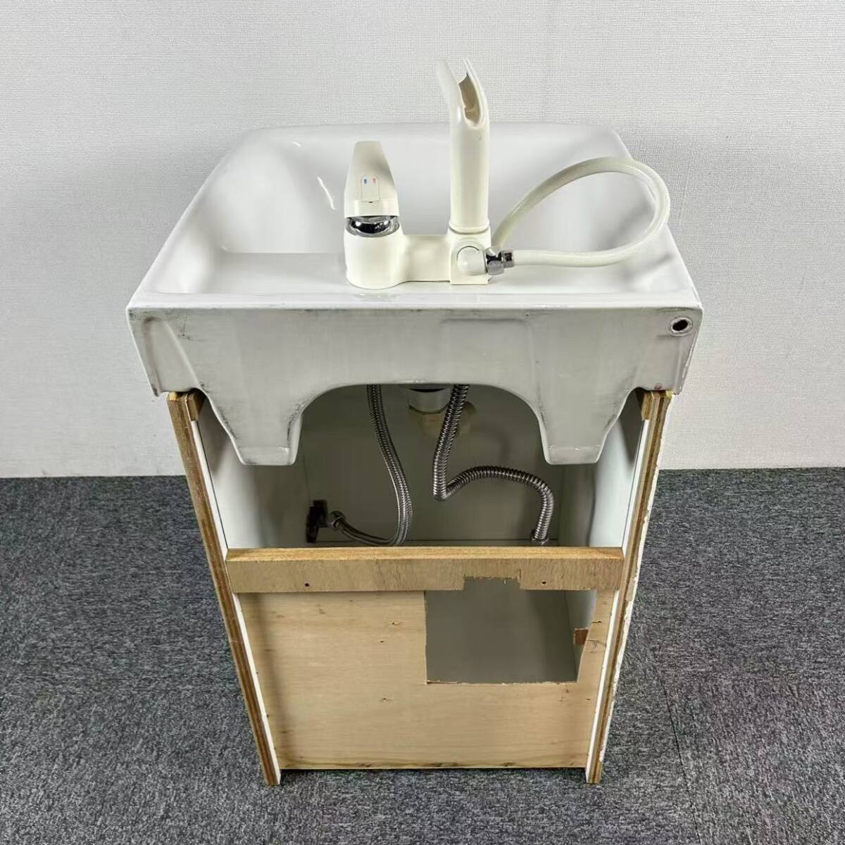 【中古】ミカド☆手洗台・洗面化粧台☆「幅50cm×奥行き54cm×高さ78cm」神戸・大阪引取or当社便配達限定商品_8