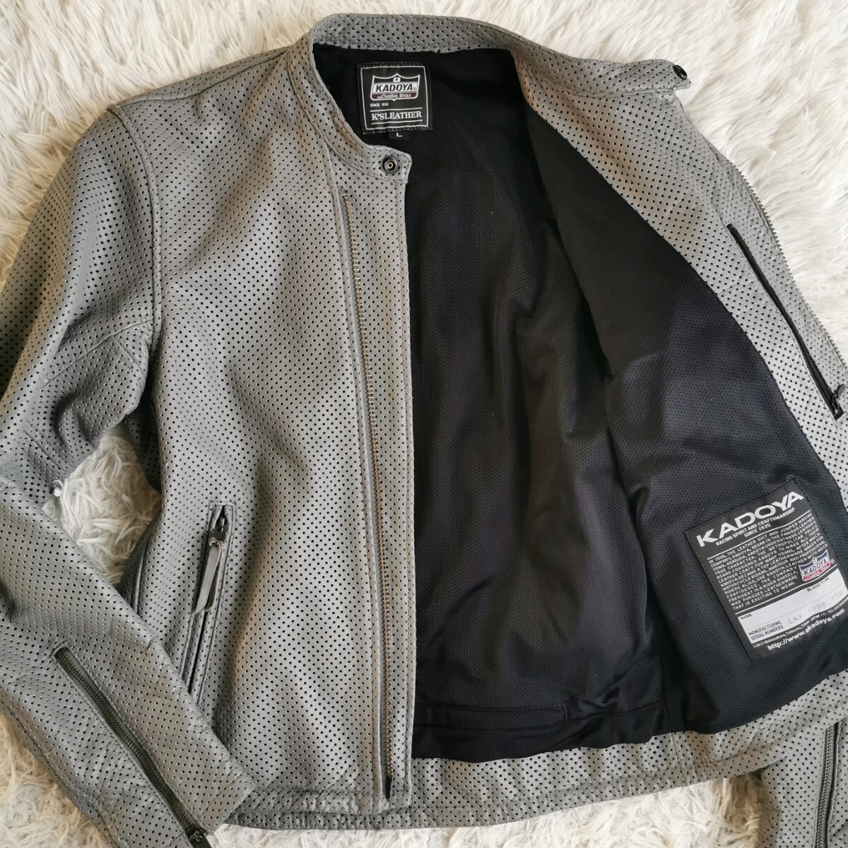 極美品/希少カラー カドヤ KADOYA レザージャケット ライダース