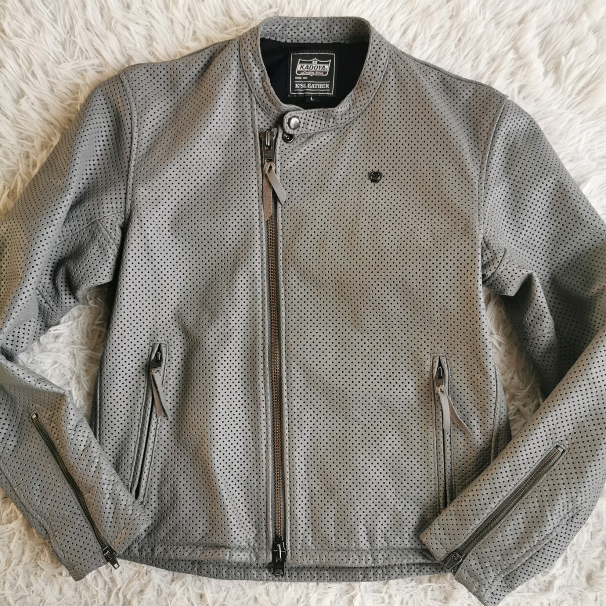 極美品/希少カラー カドヤ KADOYA レザージャケット ライダース
