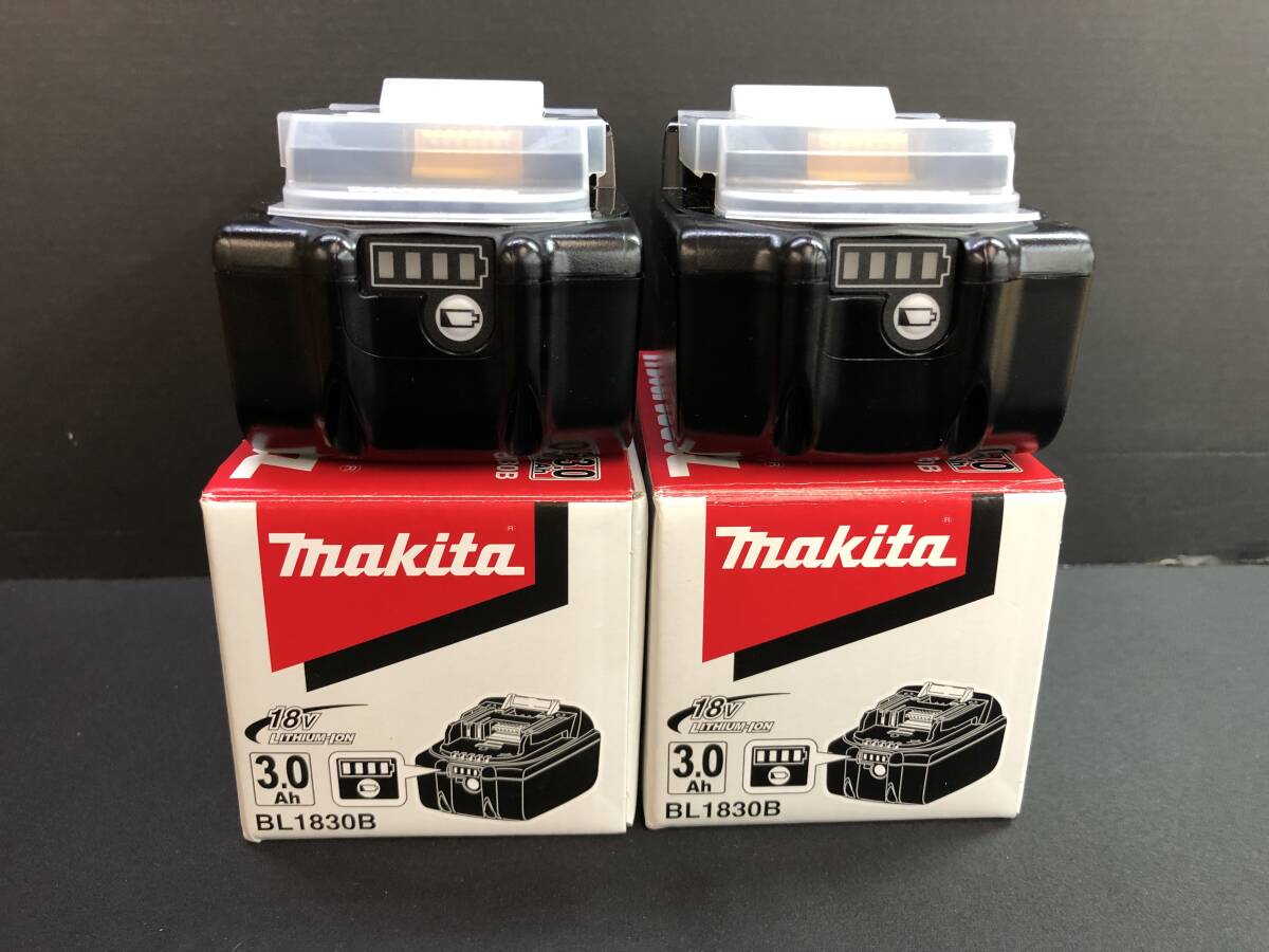 □【未使用】マキタ リチウムイオンバッテリ BL1830B ２個セット 18V_2