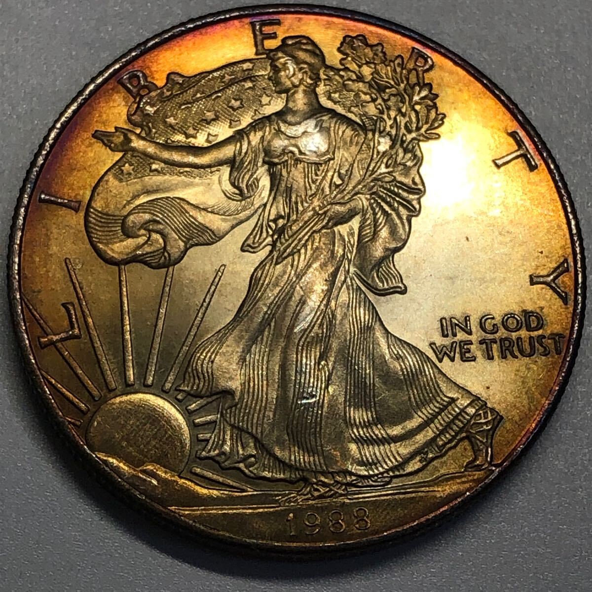 アメリカ リバティコイン 1oz 1ドル 銀貨 1988年 イーグル 重量30.89g