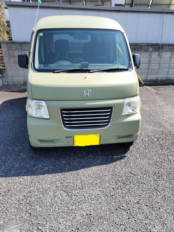 平成16年式　バモスホビオ　HM4　マニュアル　４WD　15万5000キロ　車検R7年10月　自家塗装　引き取り限定　_1