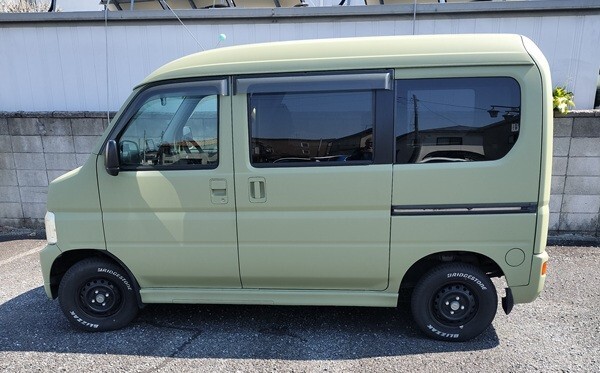 平成16年式　バモスホビオ　HM4　マニュアル　４WD　15万5000キロ　車検R7年10月　自家塗装　引き取り限定　_3