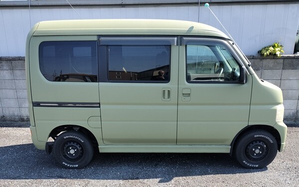 平成16年式　バモスホビオ　HM4　マニュアル　４WD　15万5000キロ　車検R7年10月　自家塗装　引き取り限定　_4