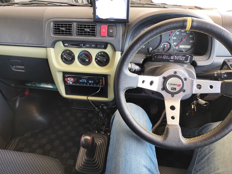 平成16年式　バモスホビオ　HM4　マニュアル　４WD　15万5000キロ　車検R7年10月　自家塗装　引き取り限定　_5