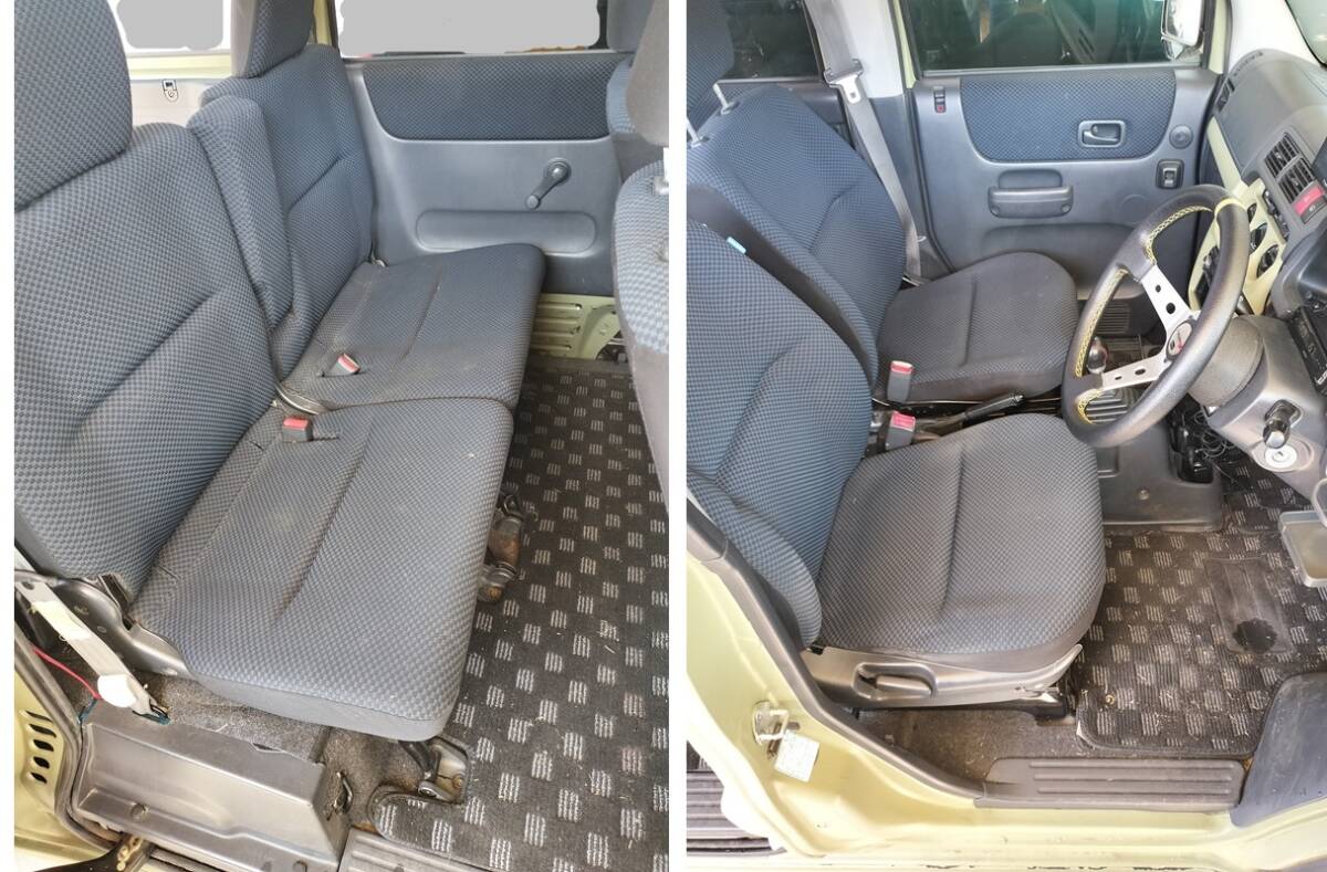 平成16年式　バモスホビオ　HM4　マニュアル　４WD　15万5000キロ　車検R7年10月　自家塗装　引き取り限定　_6