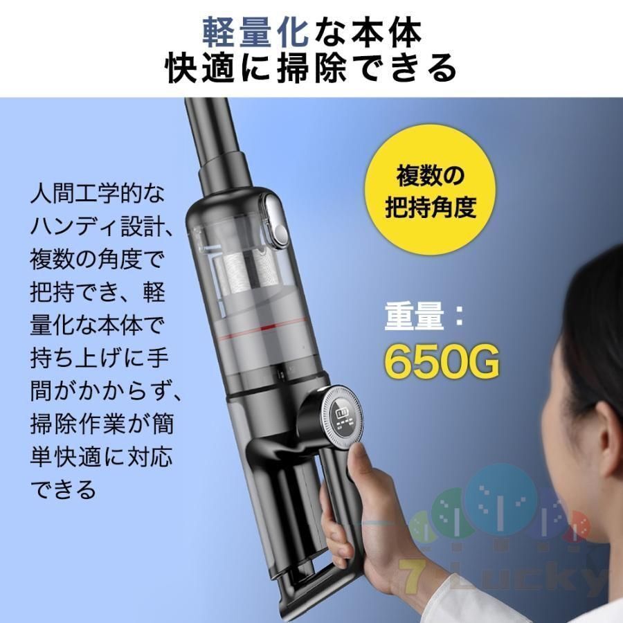 1円 コードレス ハンディクリーナー 吸引力 充電式 超強力 多機能 5WAY 強力吸引 48000pa 車用掃除機 LED残量表示 コードレス 乾湿両用_2