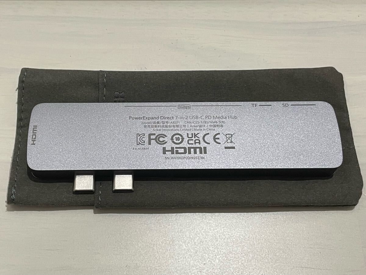 ほぼ未使用に近い Anker アンカー PowerExpand Direct 7-in-2 USB-C PD メディア ハブ Gray A8371NA2 ケースあり 美品_1