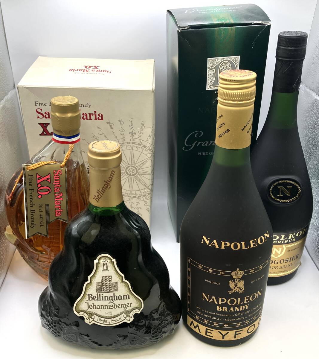 【NN】100円～ 未開栓　4本まとめ　 NAPOLEON SANTAMARIA XO / bellingham johannisberger / ブランデー　ナポレオン　_1