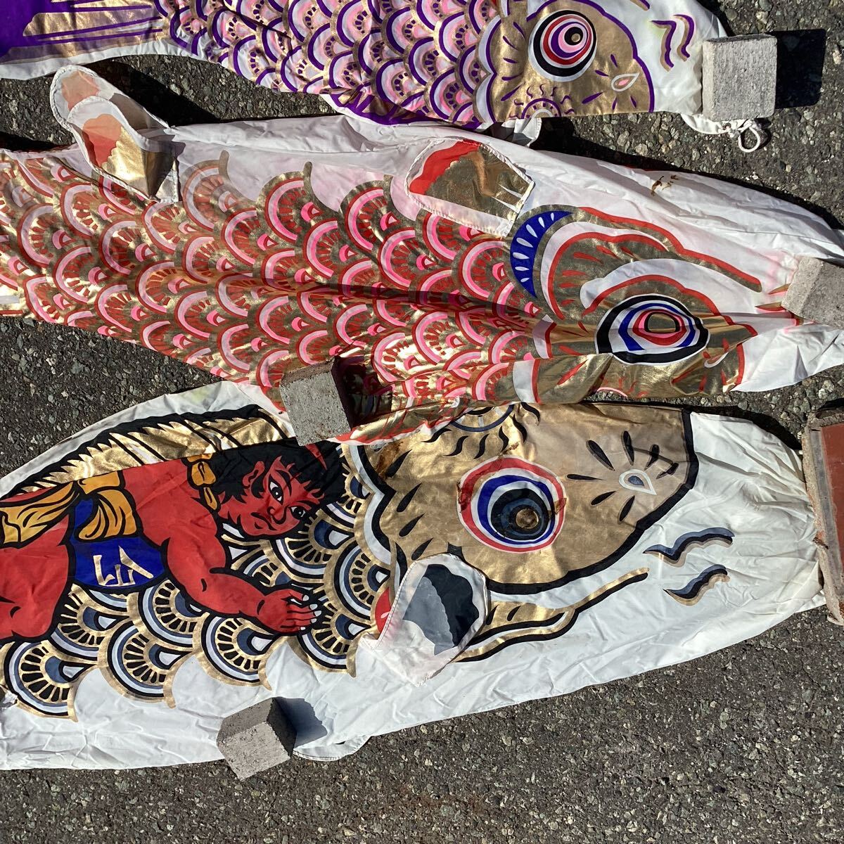 Y4146 フジサワ鯉 黄金鯉セット 鯉のぼり 吹流し 金太郎 こどもの日