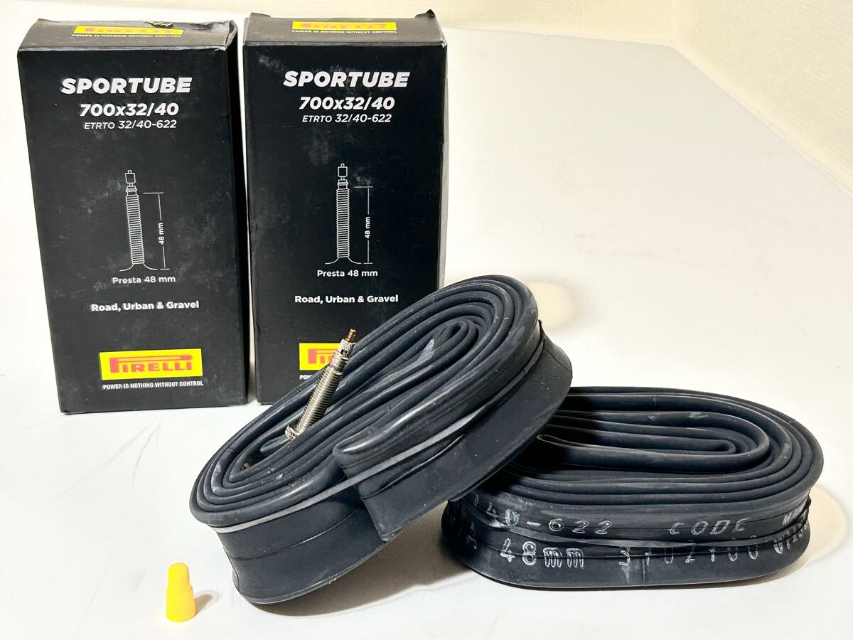 【送料無料特価】PIRELLI Sportube 700×32-40C 仏式バルブ長48mm 新品2個セット《ピレリ/グラベルロード/クロスバイク向け》_1
