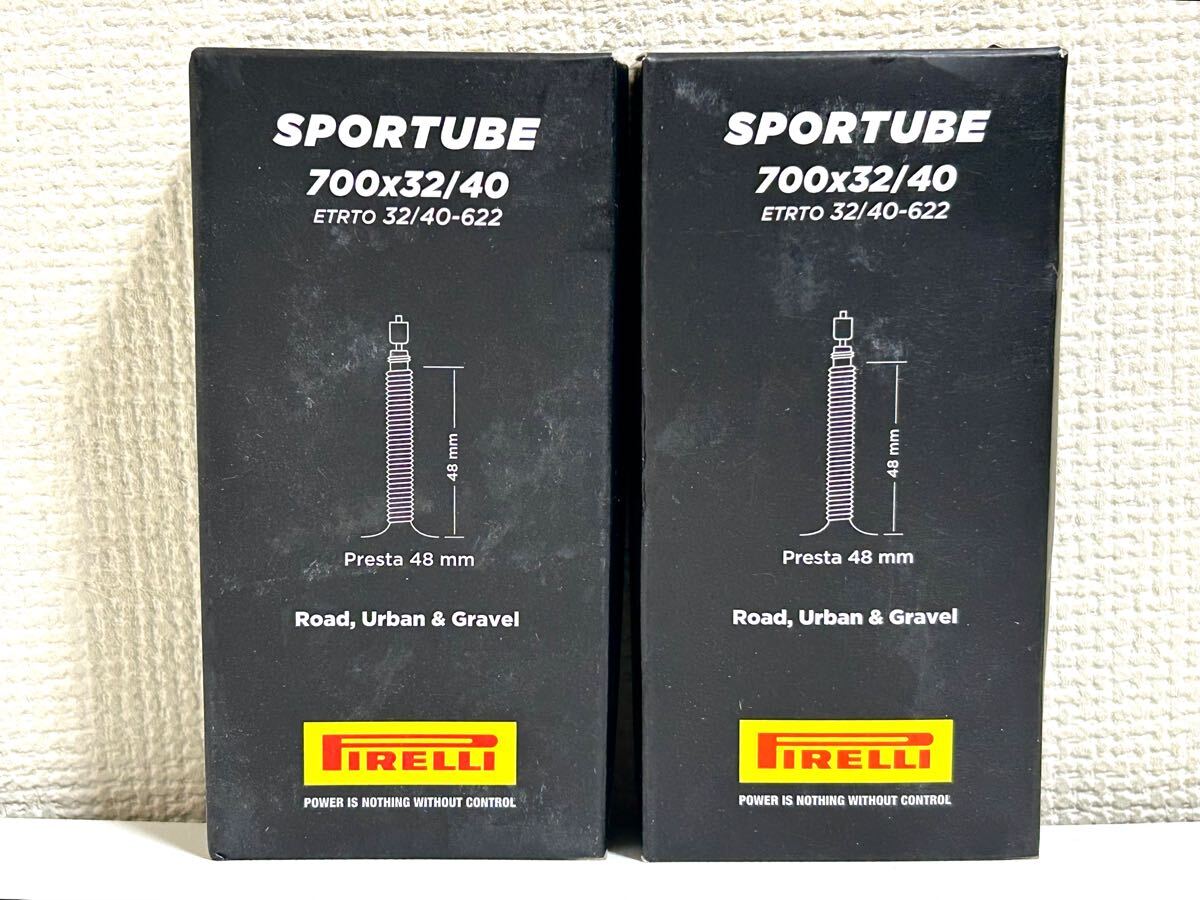 【送料無料特価】PIRELLI Sportube 700×32-40C 仏式バルブ長48mm 新品2個セット《ピレリ/グラベルロード/クロスバイク向け》_3