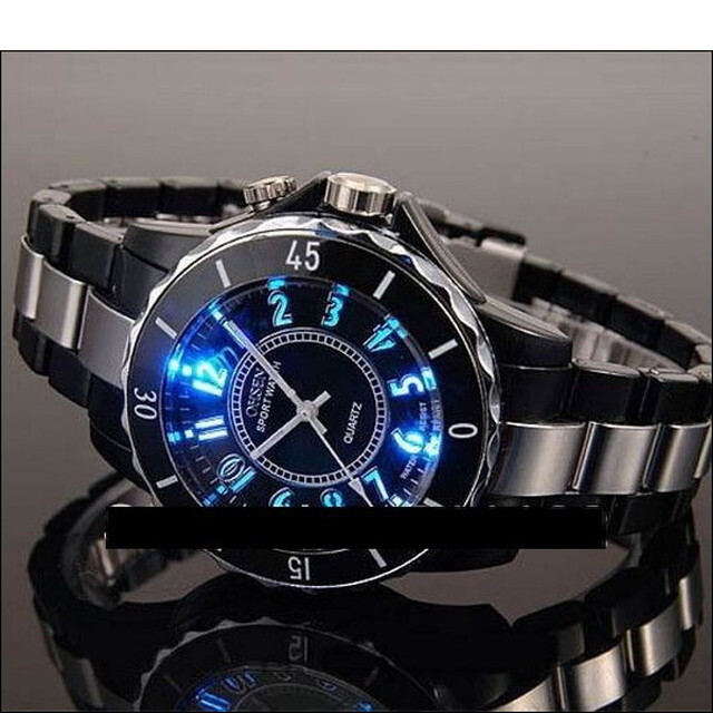 送料無料 新品 超軽量 腕時計 ブラック 黒 OHSEN メンズ レディース 【サザビー 人気ブランド グッチ コーチ レディース】_1