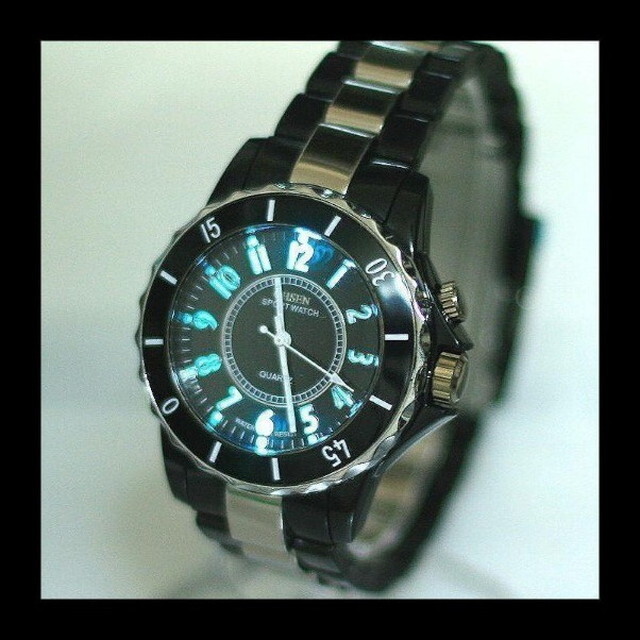 送料無料 新品 超軽量 腕時計 ブラック 黒 OHSEN メンズ レディース 【サザビー 人気ブランド グッチ コーチ レディース】_5