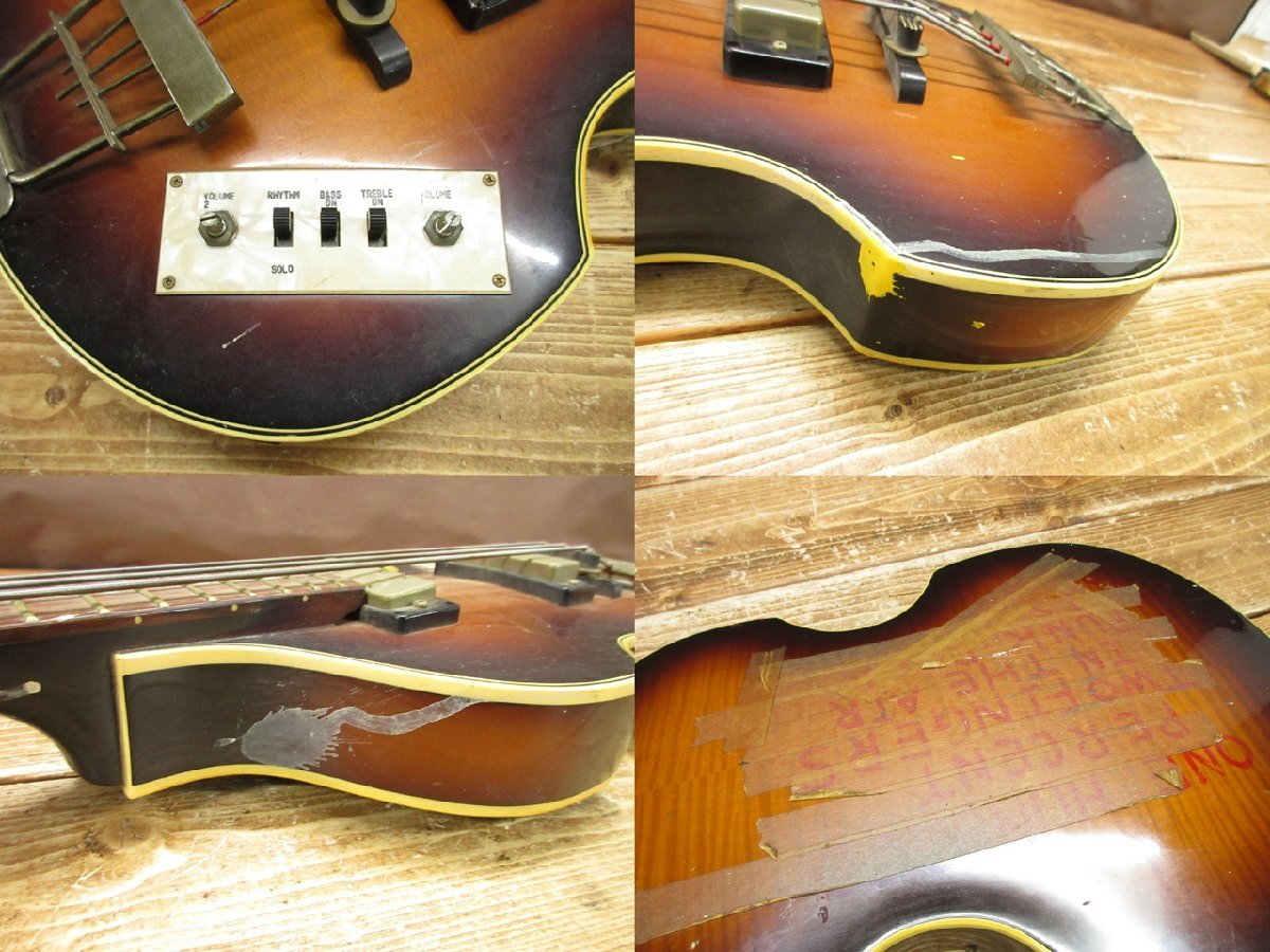 【NH-1005】Greco グレコ 4弦 エレキベース バイオリンベース 通電確認済 弦欠品有 現状品 東京引取可【千円市場】_10