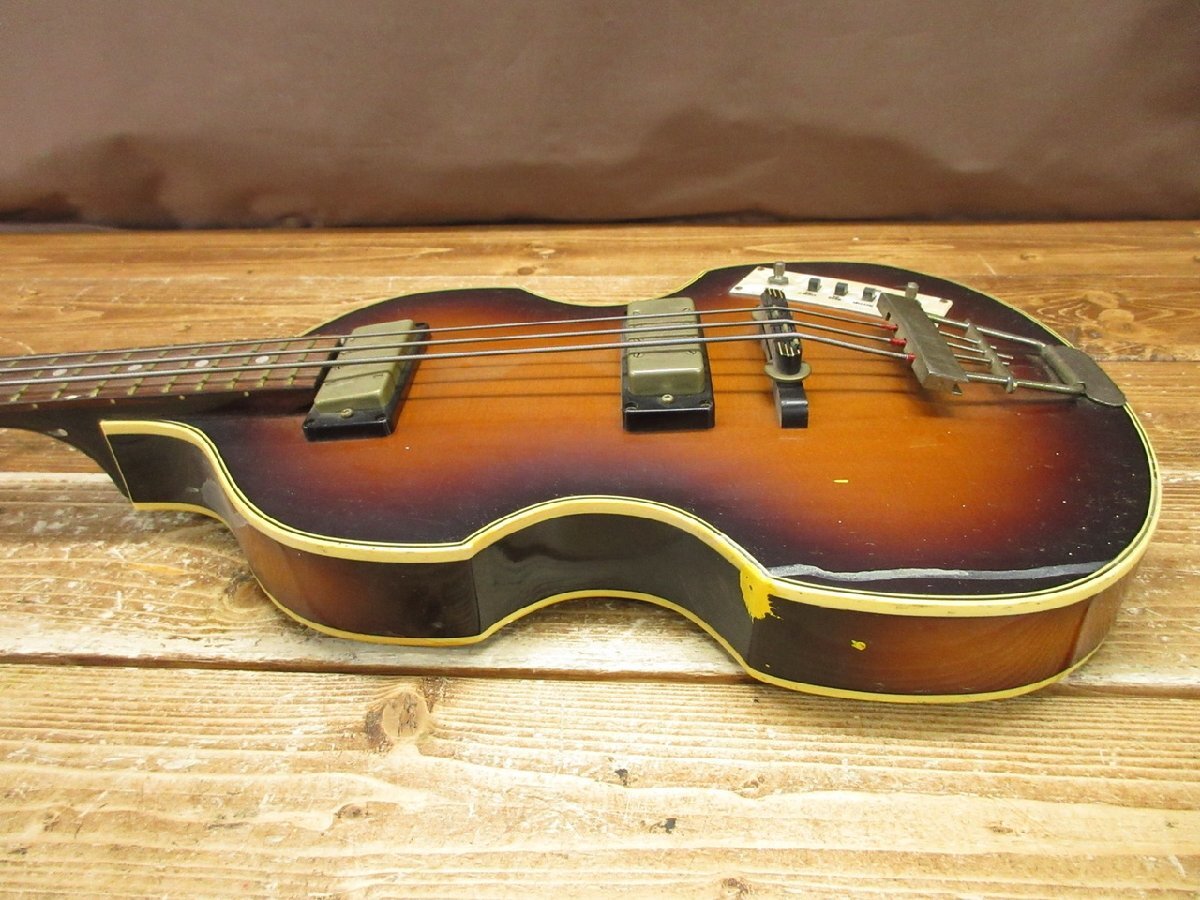 【NH-1005】Greco グレコ 4弦 エレキベース バイオリンベース 通電確認済 弦欠品有 現状品 東京引取可【千円市場】_2