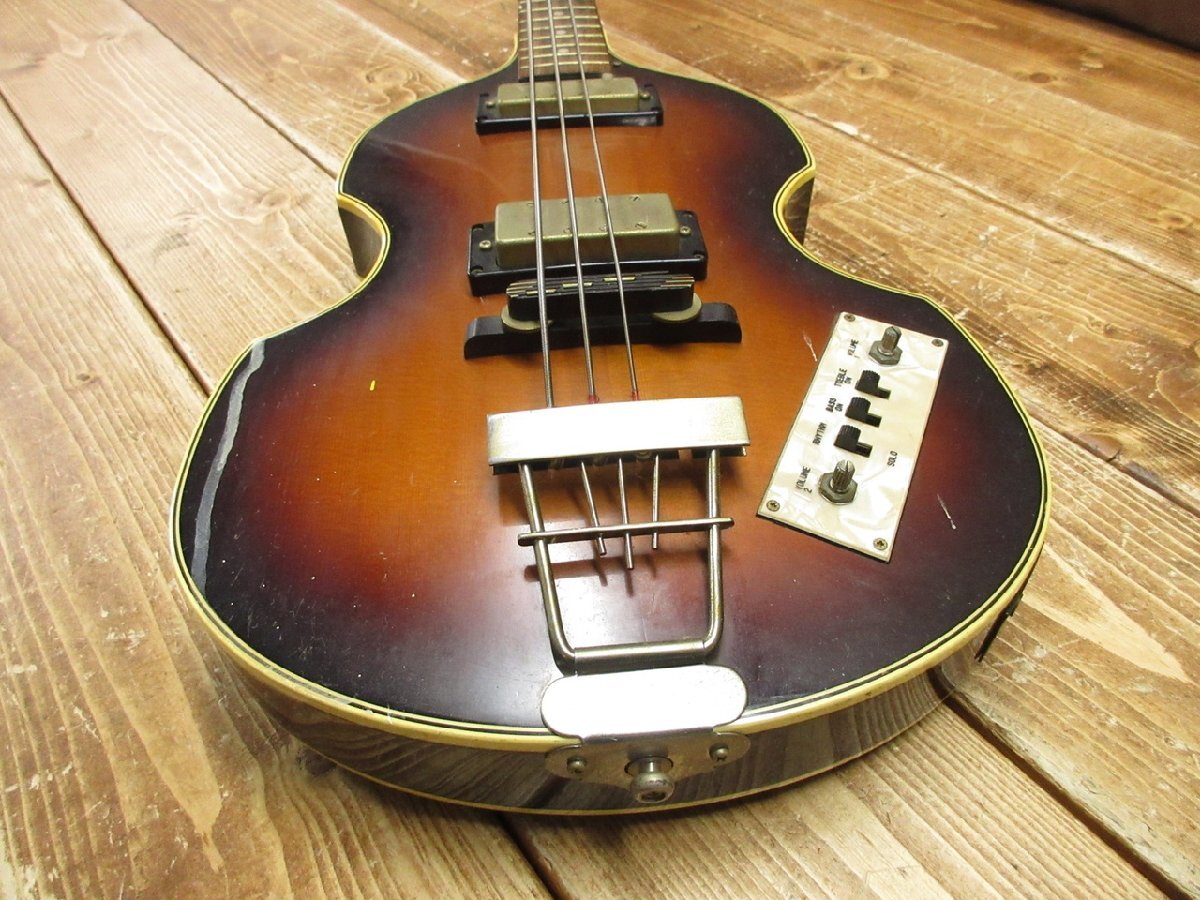 【NH-1005】Greco グレコ 4弦 エレキベース バイオリンベース 通電確認済 弦欠品有 現状品 東京引取可【千円市場】_3