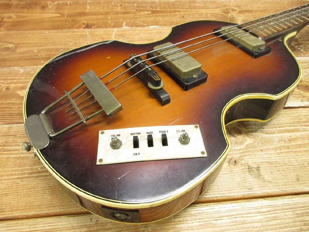 【NH-1005】Greco グレコ 4弦 エレキベース バイオリンベース 通電確認済 弦欠品有 現状品 東京引取可【千円市場】_4