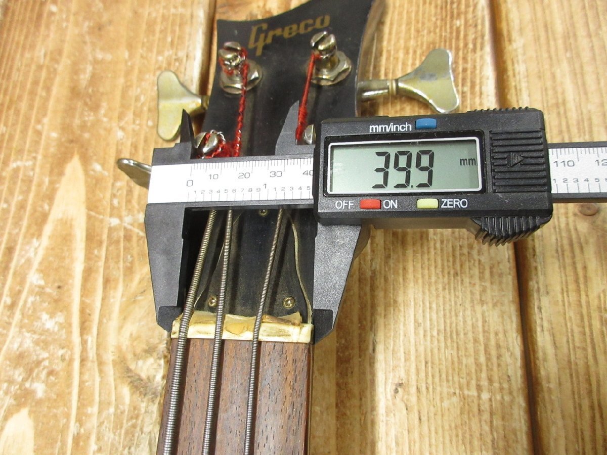 【NH-1005】Greco グレコ 4弦 エレキベース バイオリンベース 通電確認済 弦欠品有 現状品 東京引取可【千円市場】_8