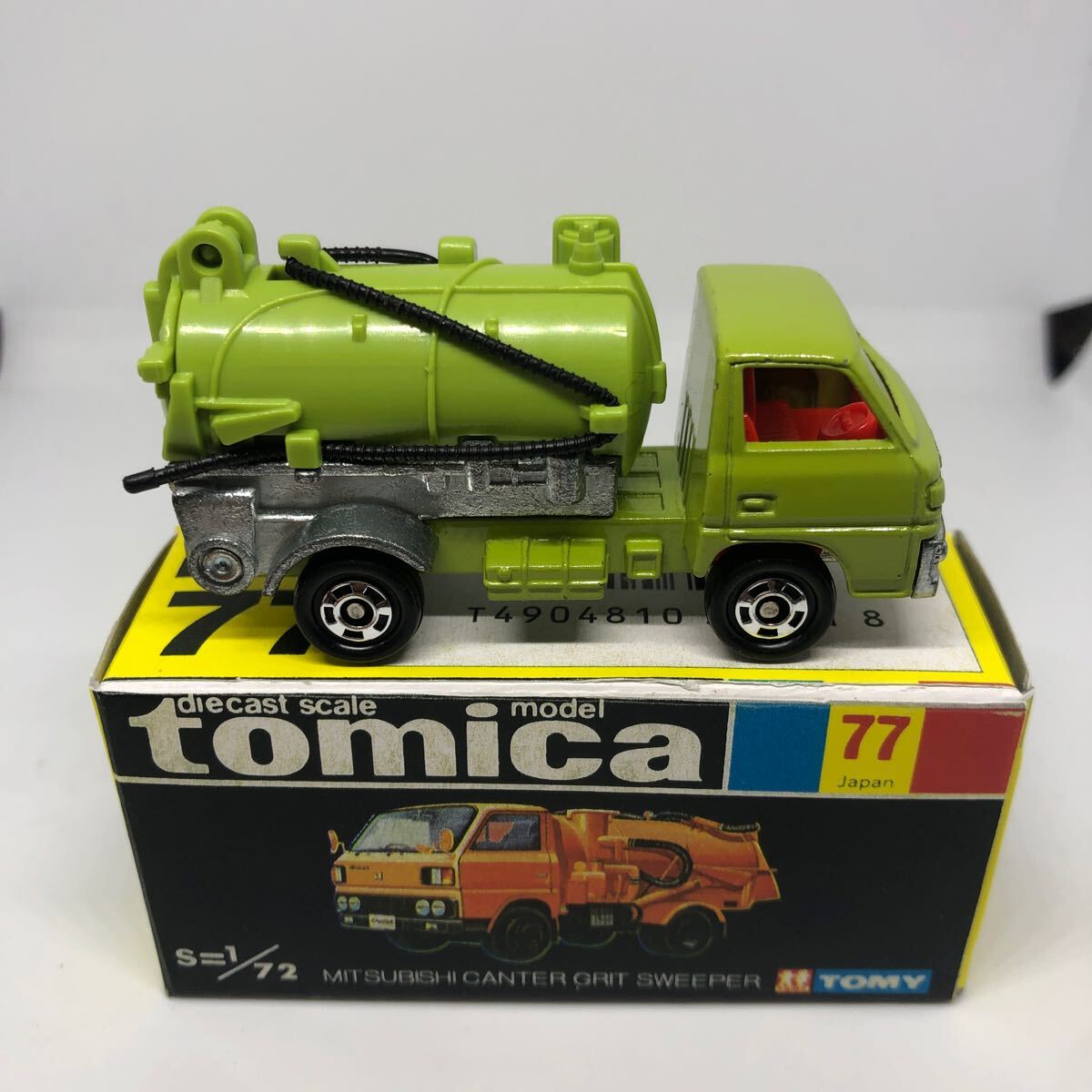 トミカ　日本製　黒箱　77 三菱　 キャンター　グリット　スイーパ　当時物　絶版_3