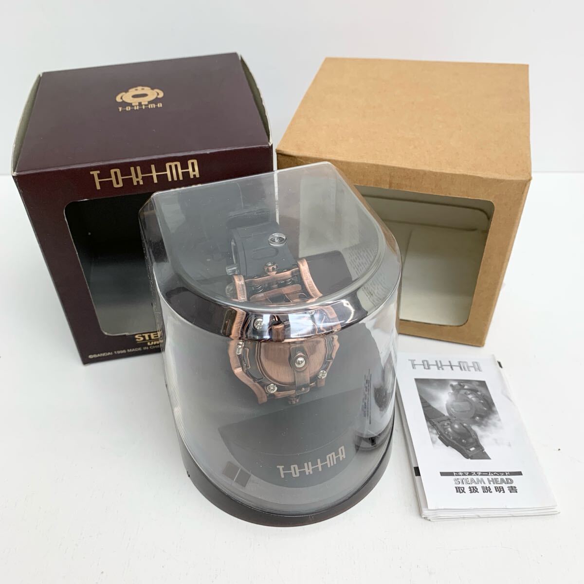 1円~! TOKIMA BANDAI STEAM HEAD 1998 年 バンダイ トキマ 変形 ロボット 腕時計 スチームヘッドウォッチ 動作未確認_2