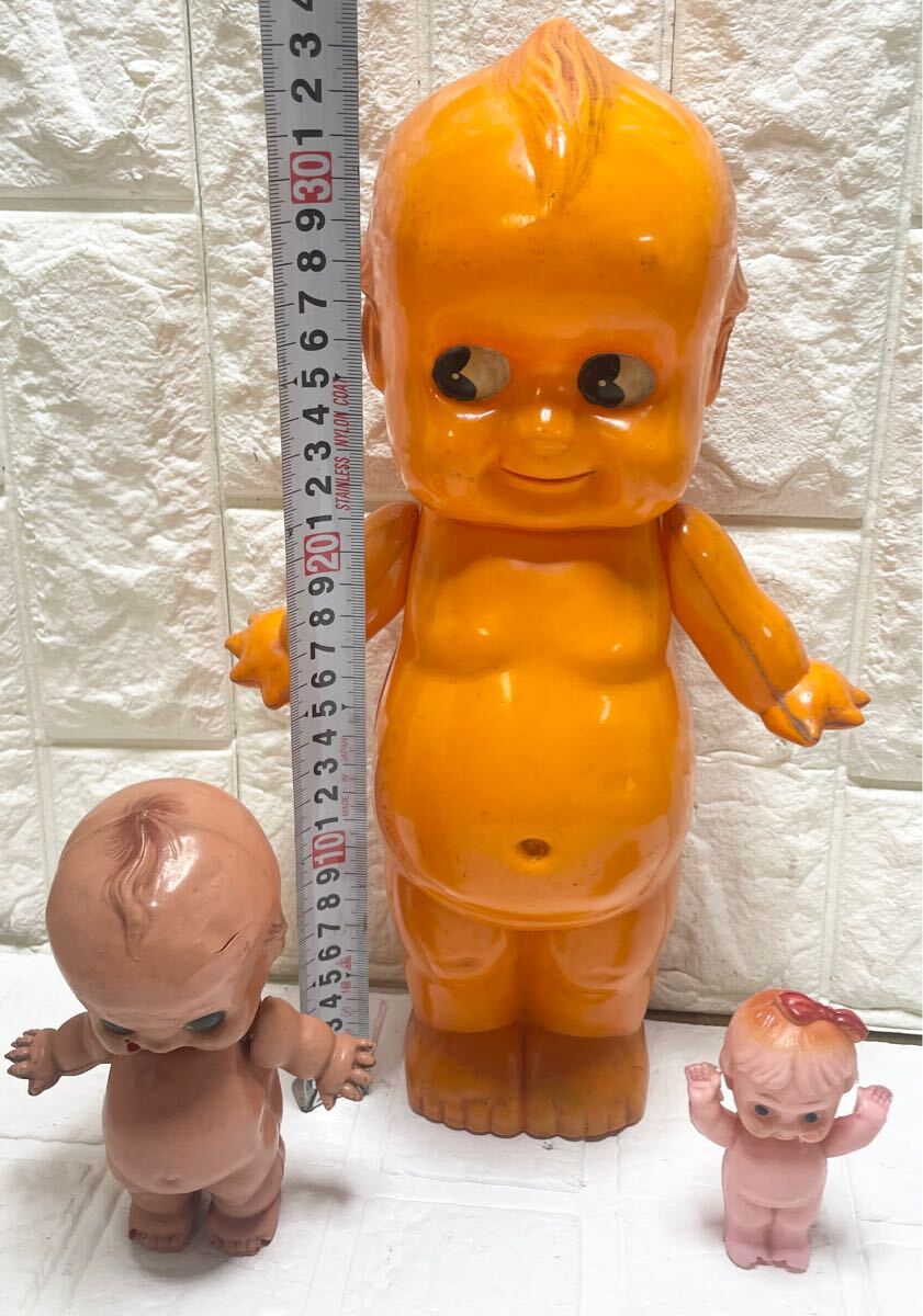 希少 セルロイド製 キューピー人形 オレンジ 約33.5㎝ 日本製 昭和
