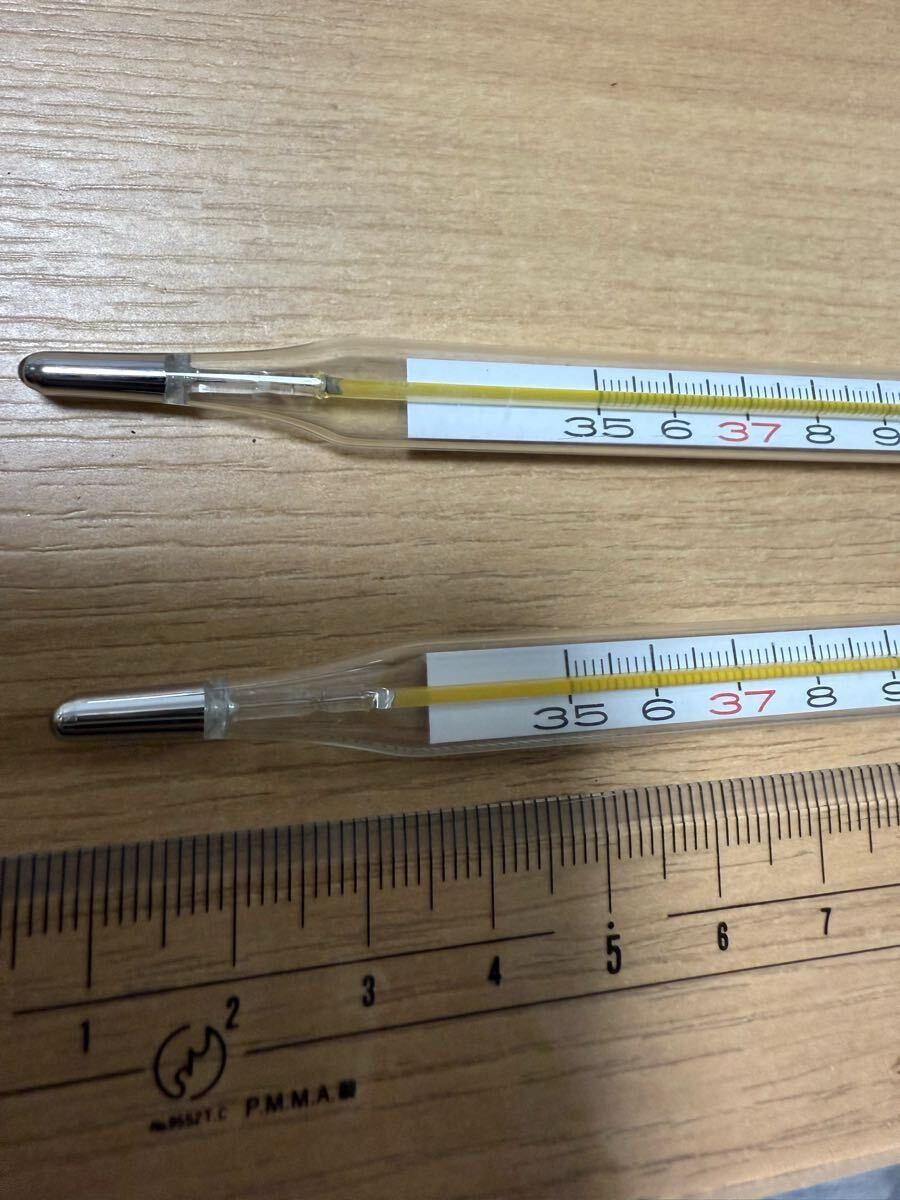 セフテー 体温計 昭和 レトロ 雑貨 水銀体温計　ケース付き　2本セット　送料込み_3