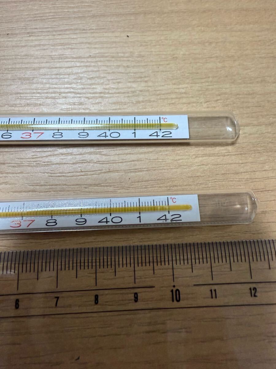 セフテー 体温計 昭和 レトロ 雑貨 水銀体温計　ケース付き　2本セット　送料込み_4