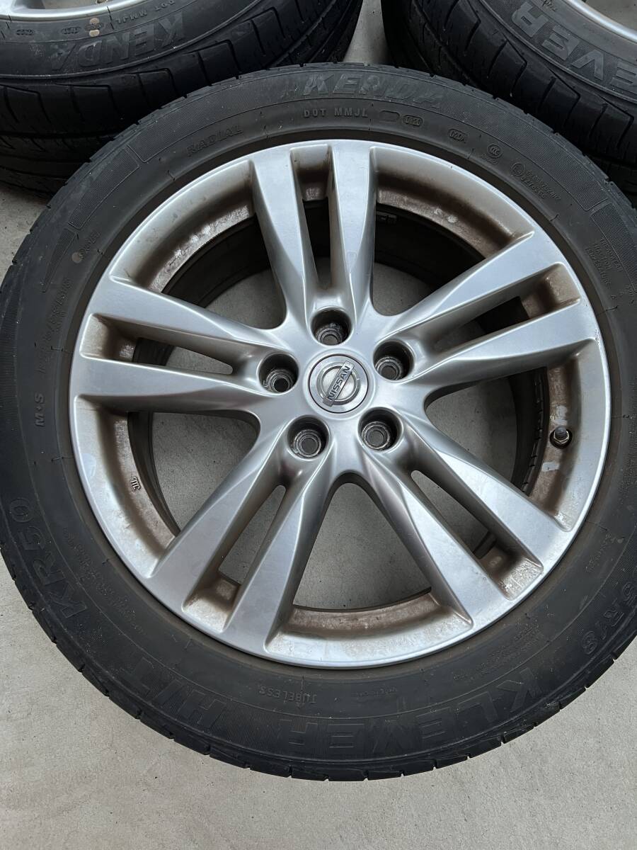 日産純正 E52 エルグランド 18インチ 7.5J +55 5穴 PCD114.3 3本　 225/55R18 サマータイヤ_2