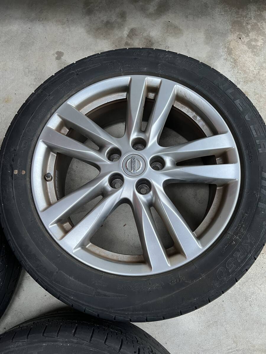 日産純正 E52 エルグランド 18インチ 7.5J +55 5穴 PCD114.3 3本　 225/55R18 サマータイヤ_4