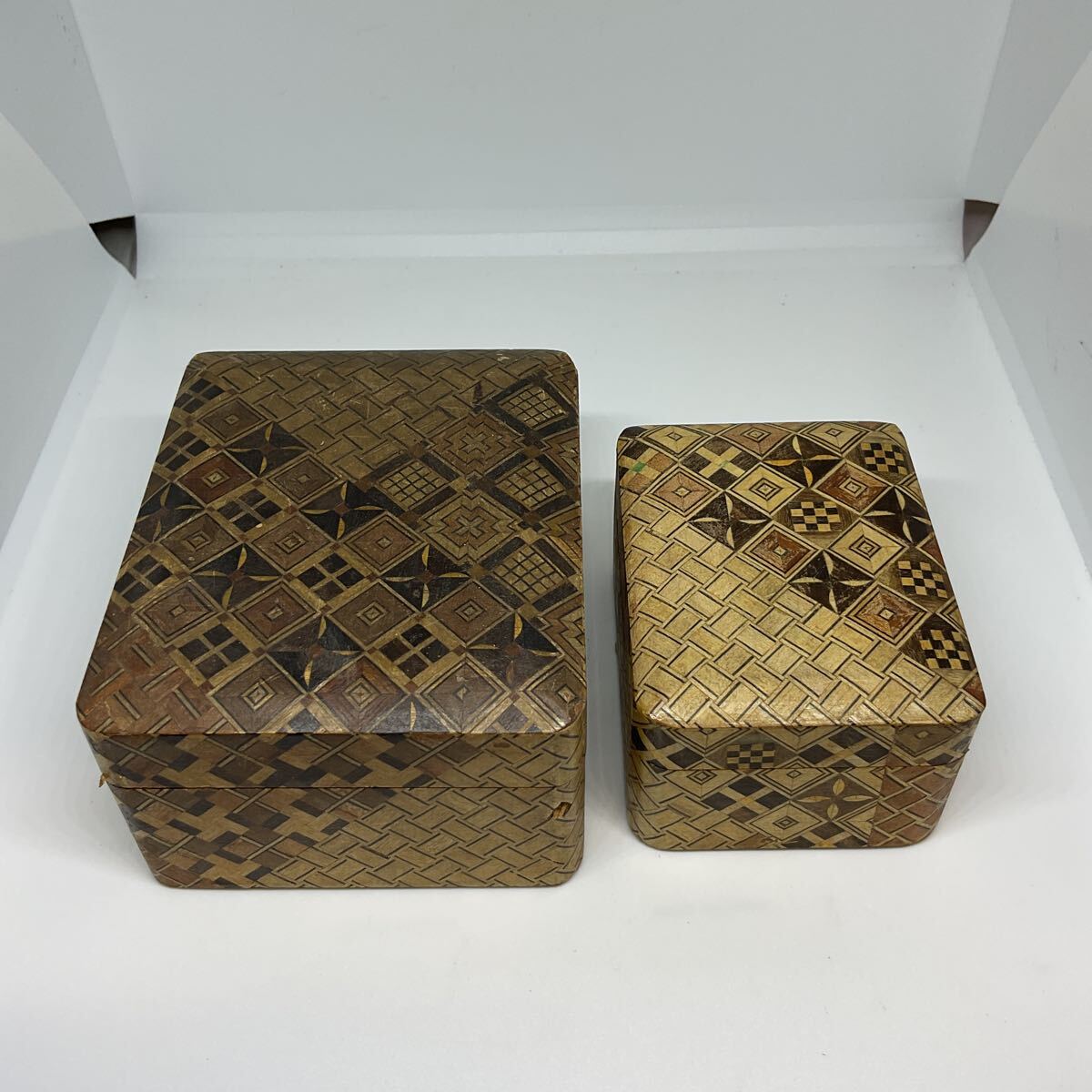小物入れ 寄木細工 木製 箱根 伝統工芸 小箱 箱根寄木細工 セット(木工