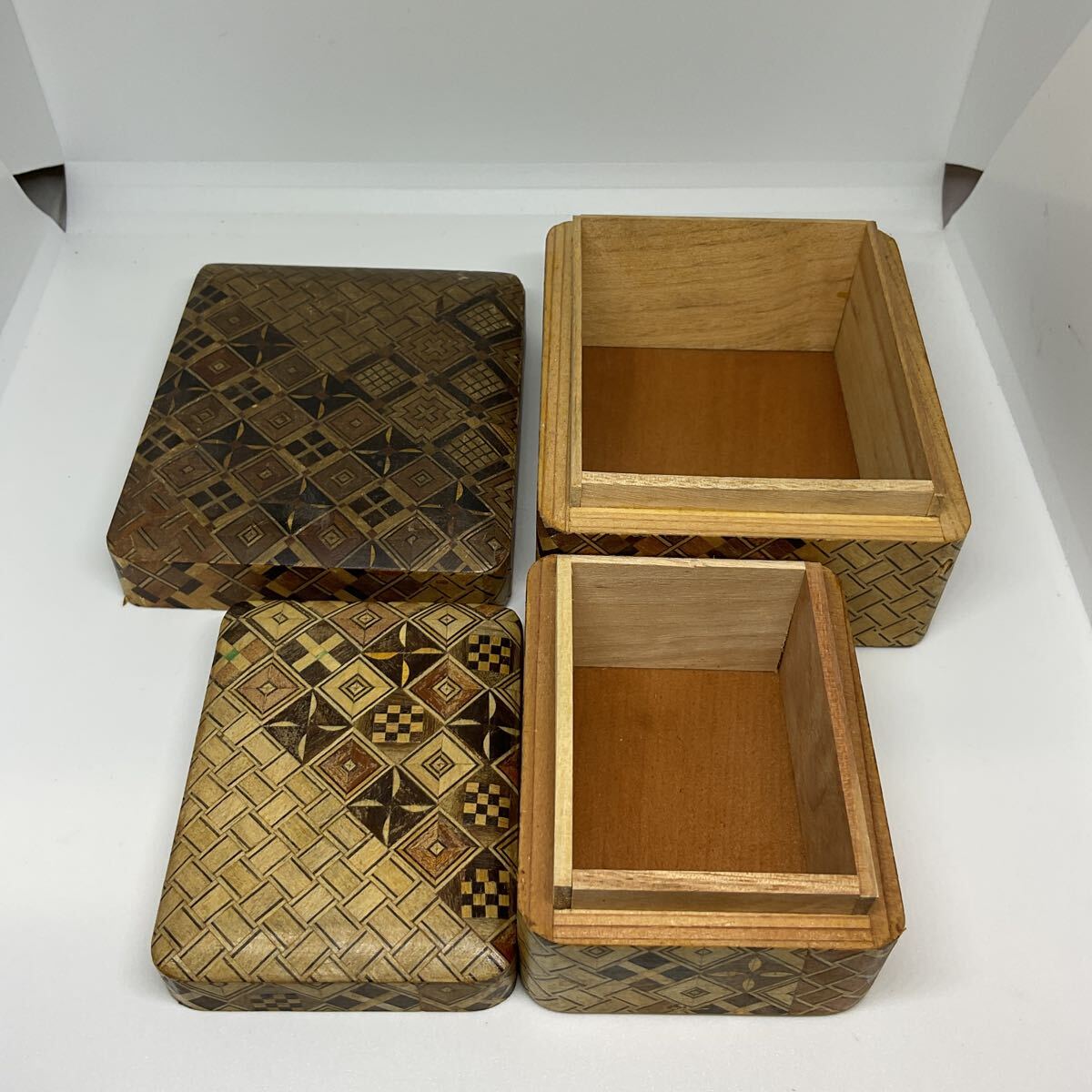 小物入れ 寄木細工 木製 箱根 伝統工芸 小箱 箱根寄木細工 セット(木工