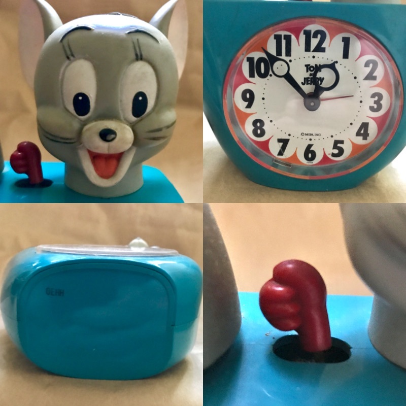 ☆当時物 TOM AND JERRY CJ407 トムとジェリー 目覚まし時計 置き時計