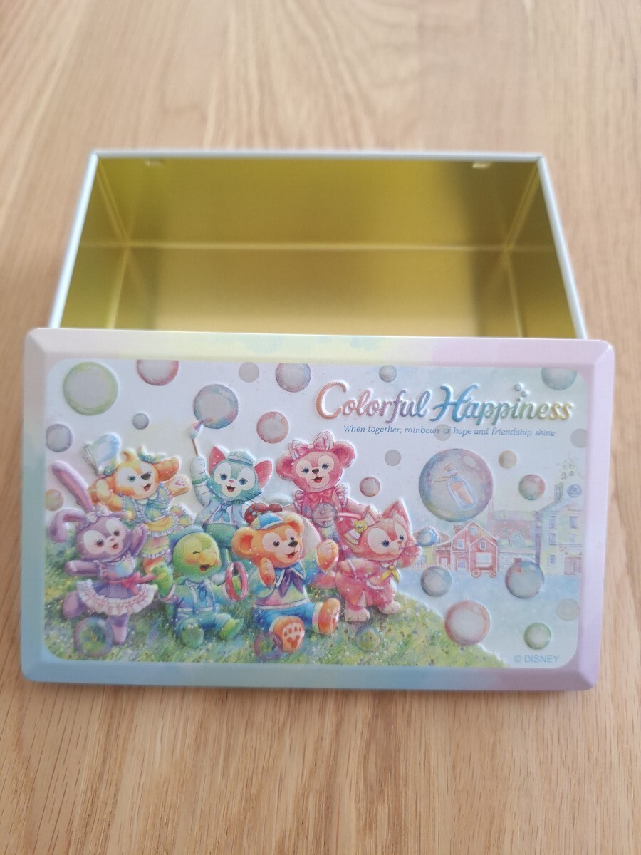 ダッフィー 20周年 カラフルハピネス チョコレート 空缶 ディズニー_1