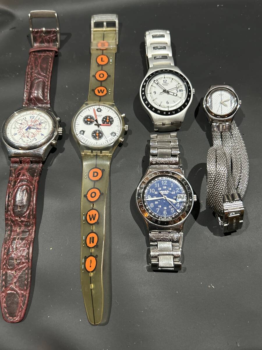 時代物　 SWATCH スウォッチ スイス製 色々まとめて　クロノグラフ　婦人ロングベルト　IRONY ジャンク_1