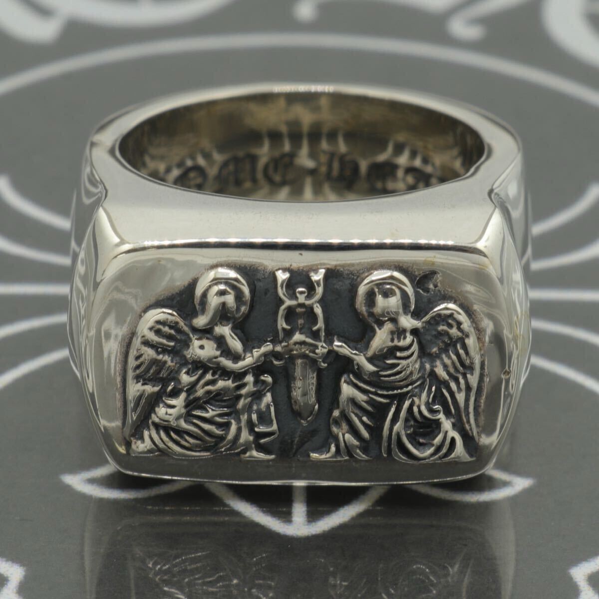 CHROME HEARTS】BIG PJ ANGEL RING・15号・新品加工・1円 CHROME HEARTS】BIG PJ ANGEL RING・15号・新品加工・1円