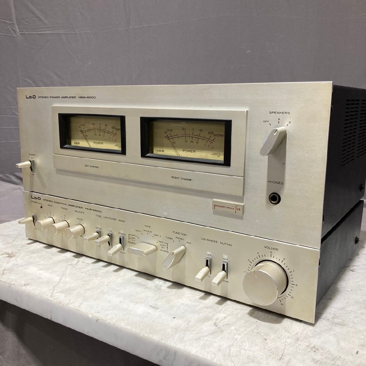 J】 Lo-D HCA-6500 HMA-6500 プリアンプ パワーアンプ ローディー