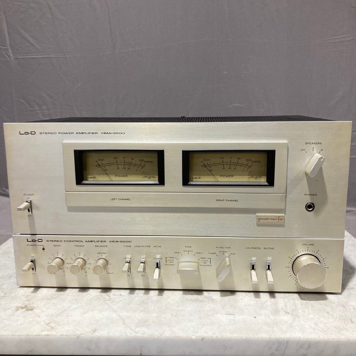 J】 Lo-D HCA-6500 HMA-6500 プリアンプ パワーアンプ ローディー