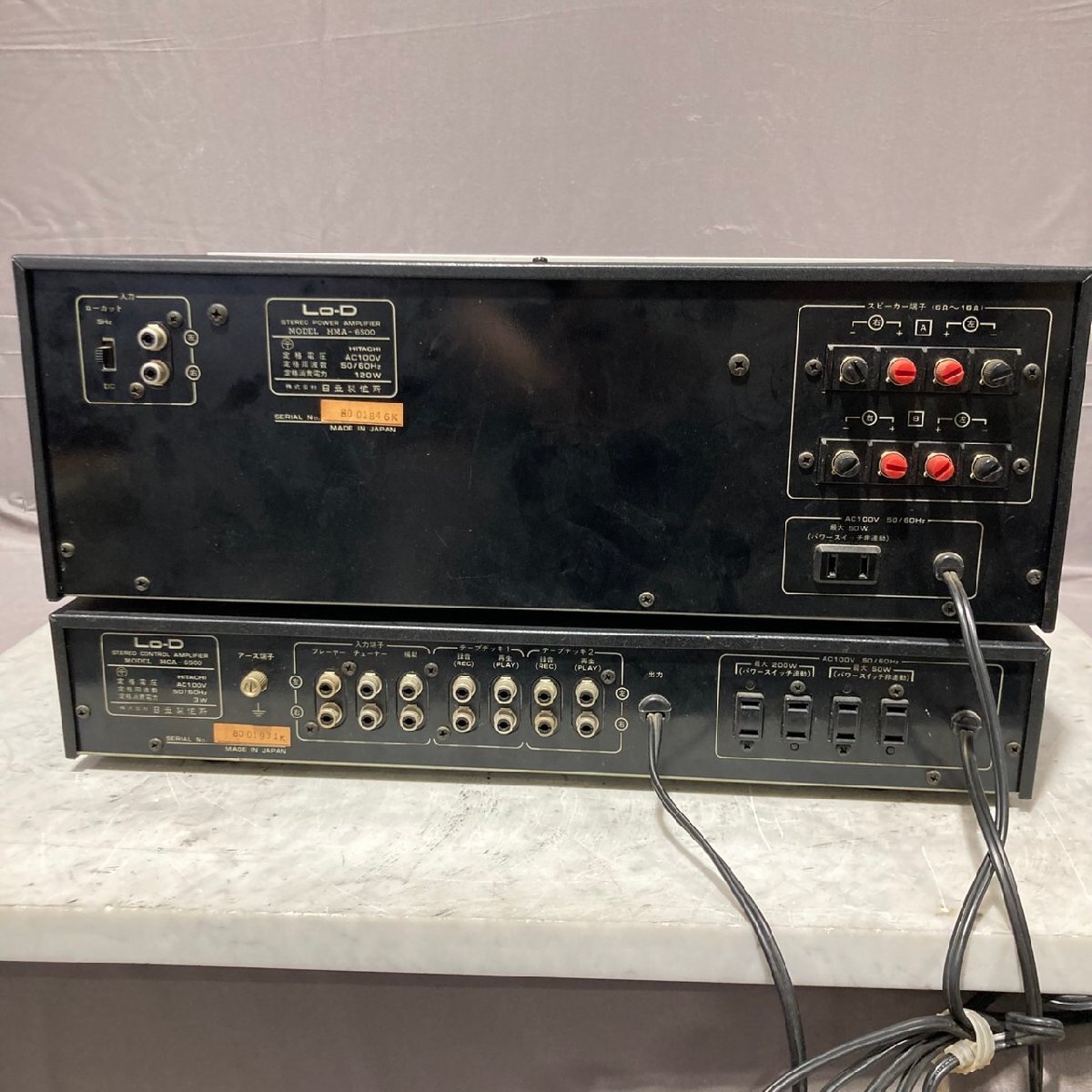 J】 Lo-D HCA-6500 HMA-6500 プリアンプ パワーアンプ ローディー