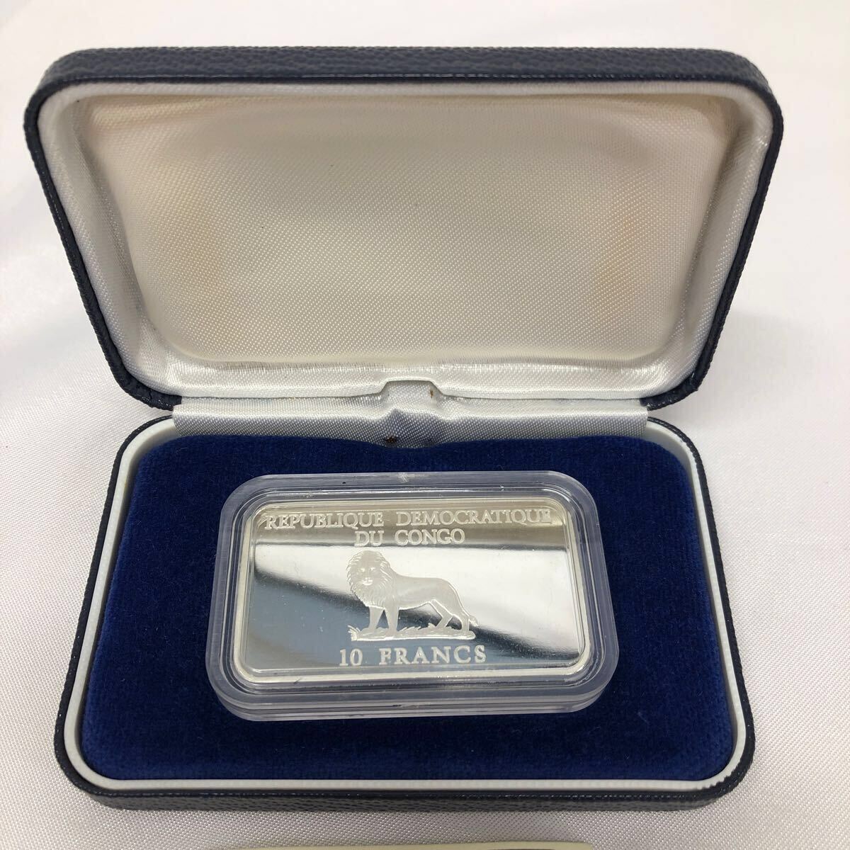 コンゴ銀貨 6-98【中古品】2001年 10フラン イリュージョンラヴィアン