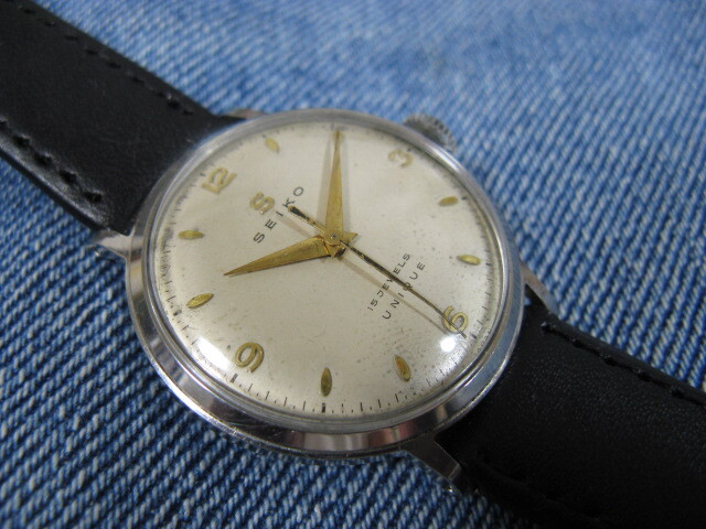 稼動品 SEIKO UNIQUE ユニーク 手巻き アンティーク vintage 1950年代 SEIKO UNIQUE セイコーユニーク アンティーク手巻腕時計 稼動