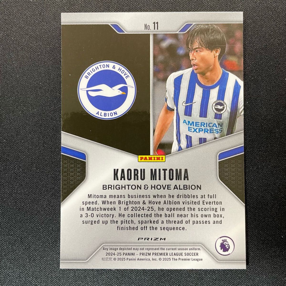 2024-25 Panini Prizm EPL Brilliance Silver Kaoru Mitoma Brighton