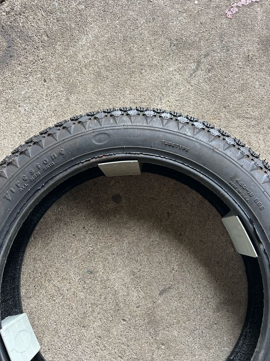 パン　ナックル　ショベル　4.50-18 ANS 2022年　ボバー　チョッパー ハーレー ファイヤストーン_3